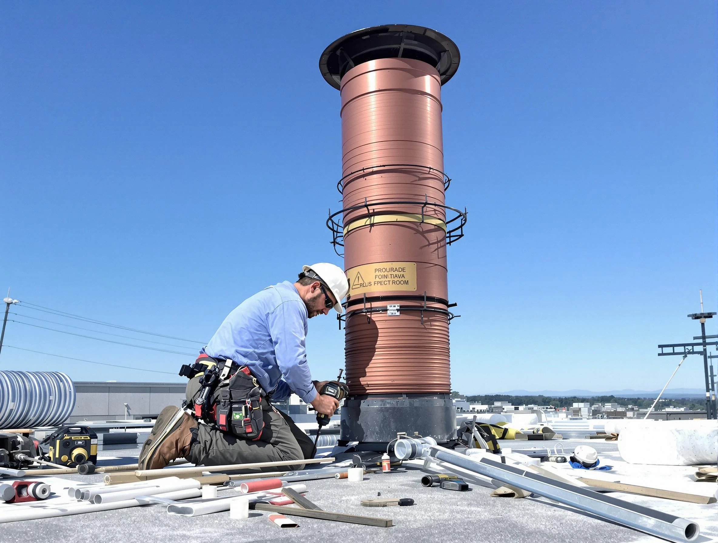 Installed chimney liner by Atlanta Chimney Sweep in Atlanta, GA