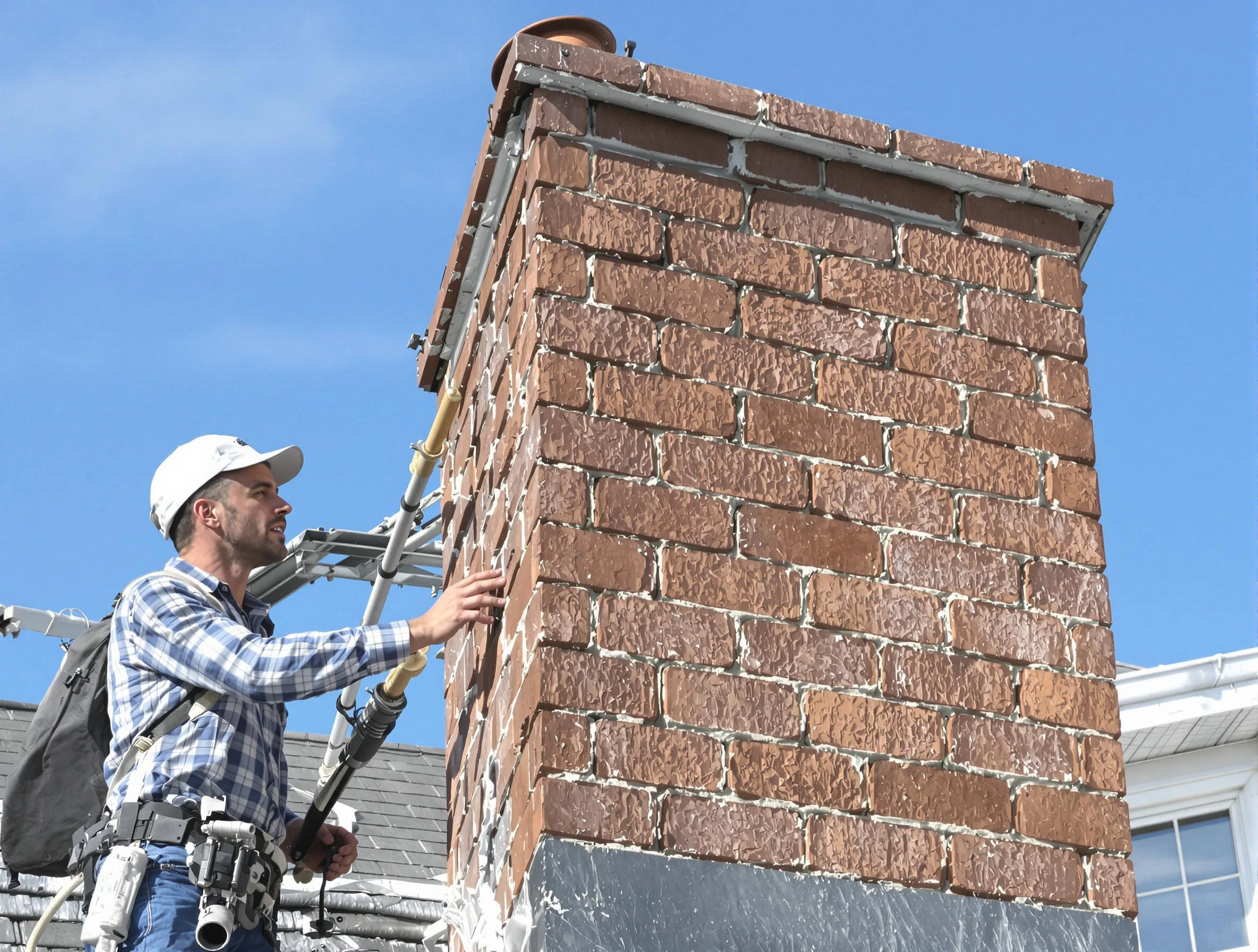 Brickwork for a chimney rebuild by Atlanta Chimney Sweep in Atlanta, GA