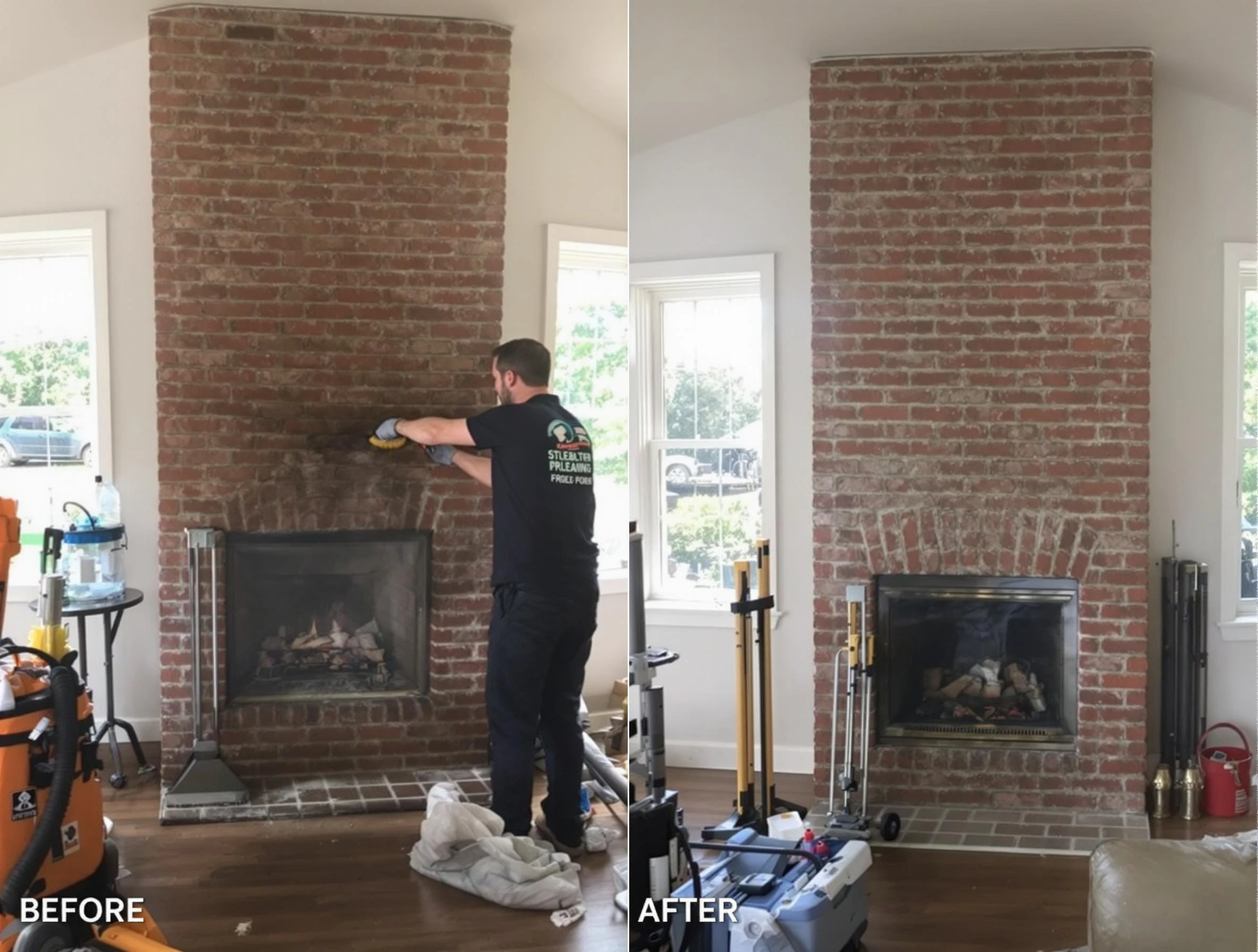 Finished chimney sweeping service by Atlanta Chimney Sweep in Atlanta, GA