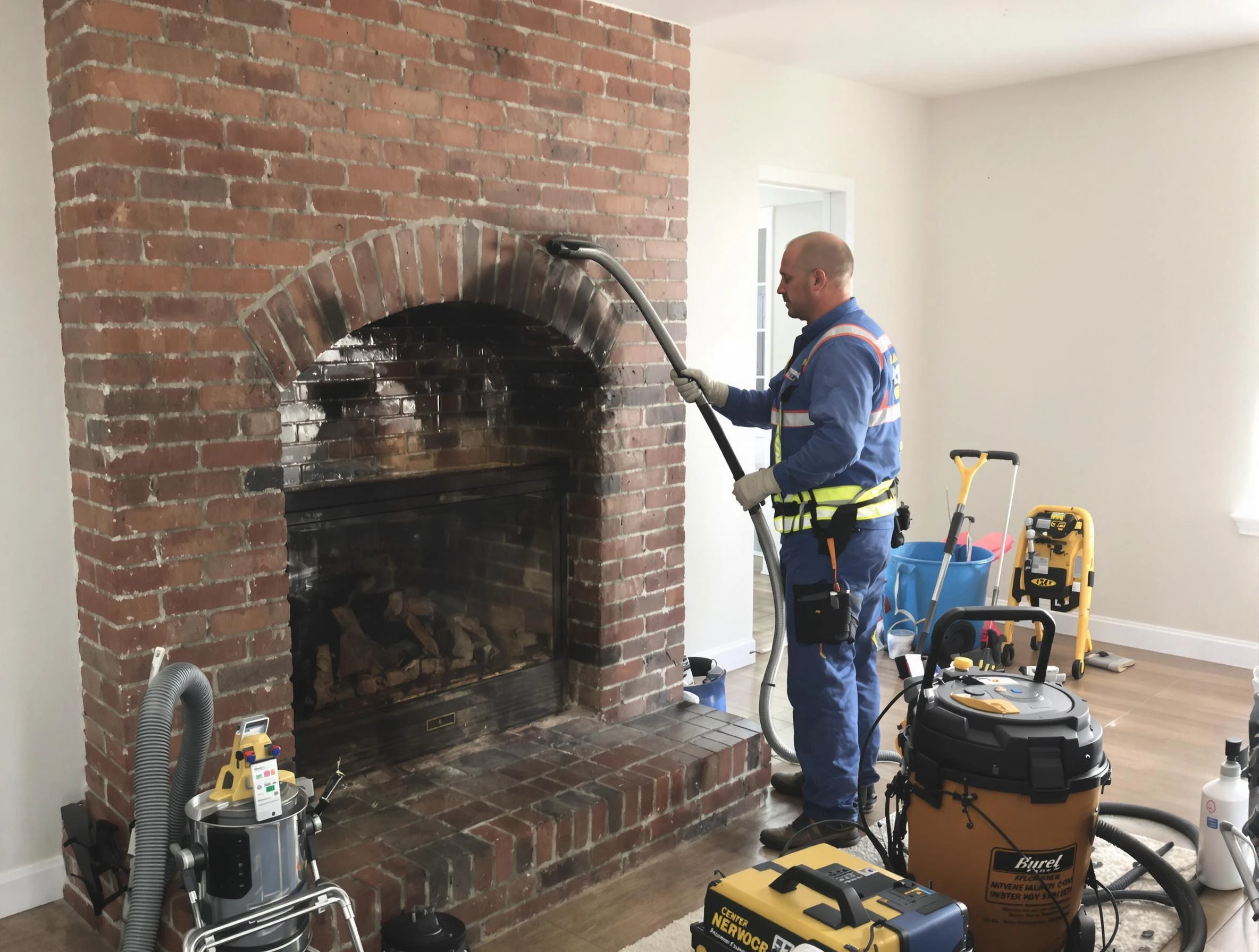Atlanta Chimney Sweep expert performing detailed chimney sweep in Atlanta, GA