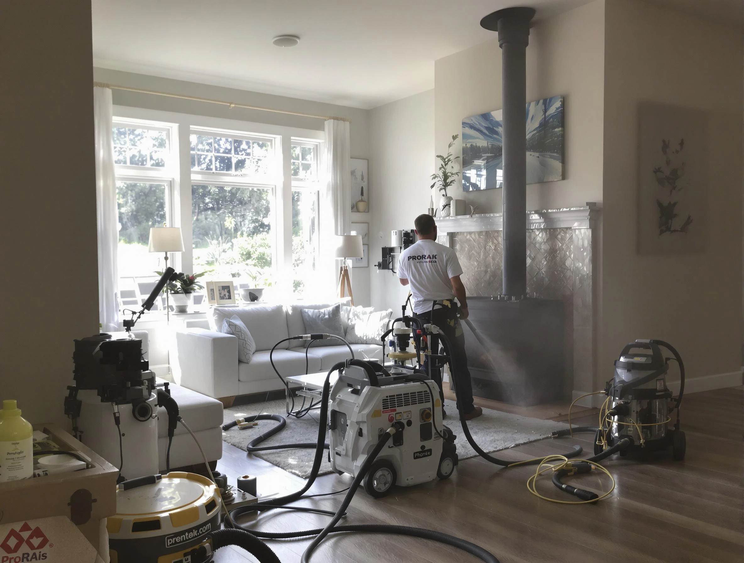 Soot removal service by Atlanta Chimney Sweep for a fireplace in Atlanta, GA